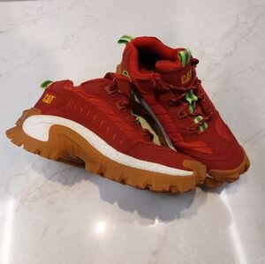 CAT Footwear Intruder Sneakers Biking Red With Chunky Sole Size 7